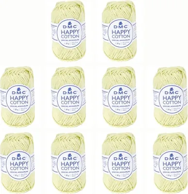Produktbild von 10x DMC Happy Baumwolle – weiches Garn aus 100 % Baumwolle, 392, (Farbe 778)