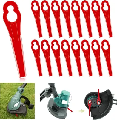 Produktbild von 100 Stš¹ck Ersatzmesser Rasentrimmer,Kunststoff Rasentrimmer Messer,Kunststoffmesser Rasentrimmer,Ersatzmesser Rasenm?her fš¹r Kunststoffmesser Akku