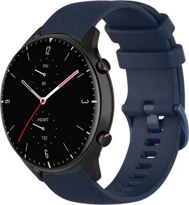 Produktbild von Strap-it Xiaomi Amazfit GTR 2 Luxus-Silikonarmband (Dunkelblau)