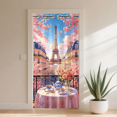 Immagine prodotto di Tenda per finestra o porta, stile parigino, ideale per finestre o porte, dimensioni 190 x 75 cm