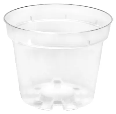 Image de Pots de fleurs ronds élégants : la beauté verte pour la maison GD-0024 (1 pièce - Transparent, 21cm H=16cm)