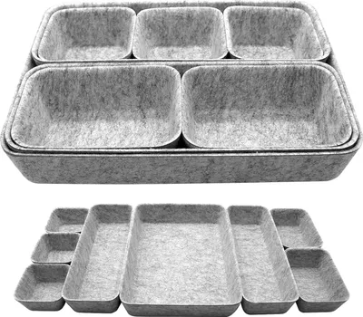 Produktbild von Organiserset für 8 Stücke, dunkelgrau, vielseitig, praktisch
