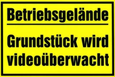 Produktbild von PST-Schild - BETRIEBSGELÄNDE VIDEOÜBERWACHT - 309098 - Gr. 30 x 20 cm