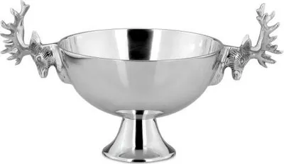 Produktbild von Schale mit Hirschkopfgriffen auf Fuß Ø 42 cm