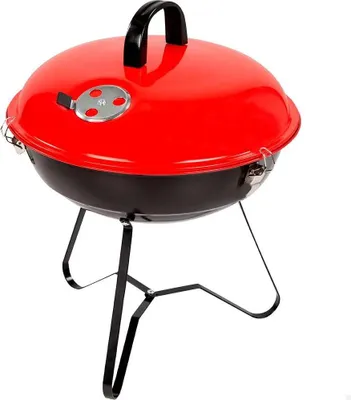Obrázek produktu pro Active Kulatý gril na dřevěné uhlí 36 cm Červená Červená Jedna velikost