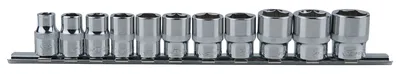 Immagine prodotto di KS TOOLS Set di bussole esagonali 3/8" CHROMEplus, 11 pezzi 8-19 mm ( 918.0608 )