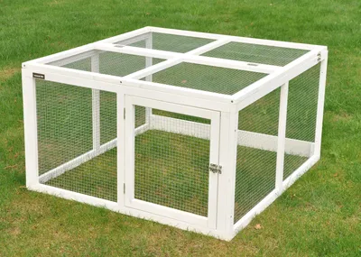 Produktbild von Freigehege für Hasenstall Jumbo weiss 96x100x55cm