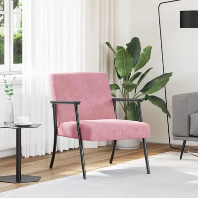 Produktbild von Rosa Sessel aus Samt, 59 x 75 x 78 cm, 10.25kg
