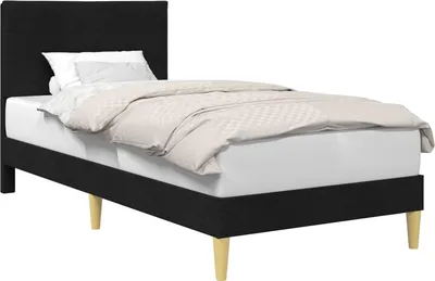 Obrázok produktu pre vidaXL Rám postele s čelom čierny 90 x 200 cm látka