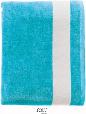 Produktbild von SOLs 89006 | Beach Towel Lagoon | 100 x 160 cm - Farbe: Turquoise/White - Größe: 100 x 160 cm