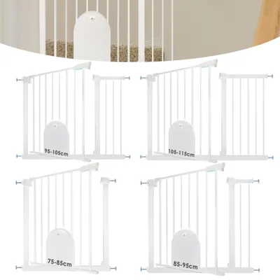 Produktbild von ACXIN Baby Sicherheitstor 75‑85 cm verstellbare Breite Basisgitter Doppelverriegelungssystem Treppen Absperrgitter Innen Haushalt Weiß