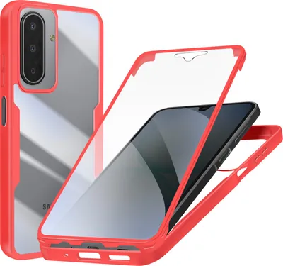 Produktbild von Avizar, 360° Hülle Galaxy A17 Silikonrahmen mit Touchmembran, Rot