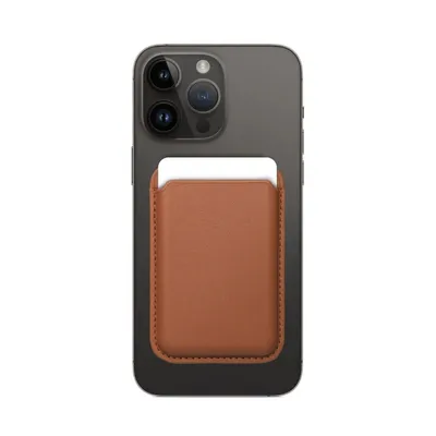 Immagine prodotto di Portafoglio magnetico in pelle compatibile con dispositivi a partire dall'iPhone 12, supporta la tecnologia MagSafe Marrone