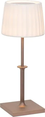 Image de Lampe de table rechargeable à LED Poldina Classic Zafferano avec variateur - Design élégant sans fil Bronze