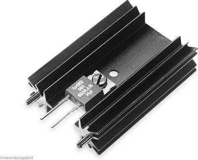 Produktbild von FISCHER ELEKTRONIK Kühlkörper, SK 104 38,1 STS, Leiterkartenkühlkörper , schwarz, Aluminium