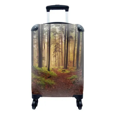 Produktbild von MuchoWow® Koffer Handgepäck Trolley Rollkoffer Kleine Reisekoffer mit 4 Rollen - Bäume - Natur - Wald - Cabin Size < 55x40x23 cm & 55x40x20 cm - Fotokoffer - Kabinenkoffer - Boardgepäck - Reise-Box - Reisekoffer - Reisegepäck - Koffer mit Bild - Trolley für Kinder