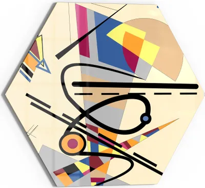 Produktbild von DEQORI Glasbild Echtglas 40x35 cm 'Dreiecksgebilde' Wandbild Bild modern Deko