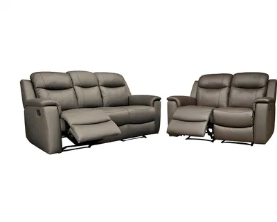 Produktbild von Ledergarnitur Relax 3+2 - Braun - EVASION