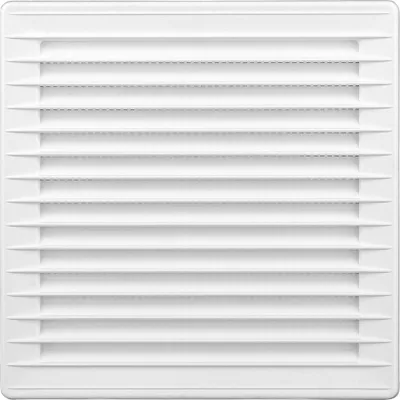 Image de Grille Aération Carrée ø100mm Abs Blanc Ventilation Encastrée Avec Moustiquaire - Edm