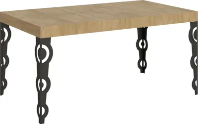 Produktbild von Ausziehbarer Tisch 90x160/264 cm Gestell Karamay Eiche Natur Anthrazit