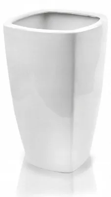 Produktbild von Polnix Blumentopf Keramik oval weiß glasiert 38x61 cm