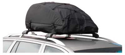 Image de Coffre de toit pliable noir, 320 litres