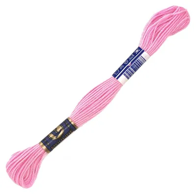1 Docke Stickgarn 2g / Sticktwist 100 % Baumwolle Stickerei mittelrosa