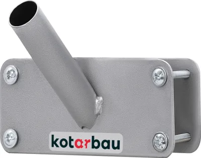 Produktbild von KOTARBAU® Fahnenhalter 1-Fach für eine Fahnenstange Montage an Balustrade 170 mm Pulverbeschichtet Grau Fahnenmasthalter Fahne Flagge Pulverbeschichtet Fahnenstange