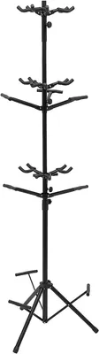 Zdjęcie produktu dla 3-poziomowy statyw gitarowy na 9 gitar, statyw gitarowy na wiele gitar, statyw gitarowy pionowy