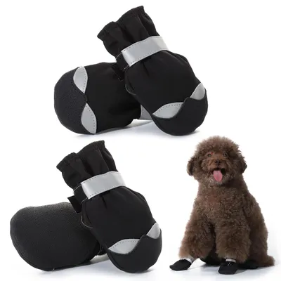 Imagen del producto de Conjunto de 4 botas impermeables para perros, protección para las patas en invierno