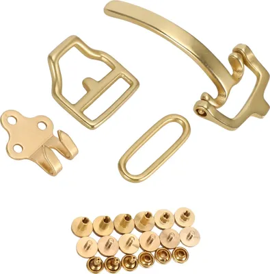 Image de Laiton pur boucle de ceinture protection de l'environnement D en forme de boucle Set pour Wasit ceinture accessoires