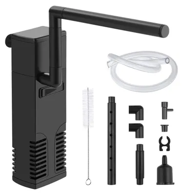 Immagine prodotto di Filtro interno per acquari, potenza 4 W, capacità 300 l/h, realizzato in acciaio inossidabile, adatto per piccoli acquari