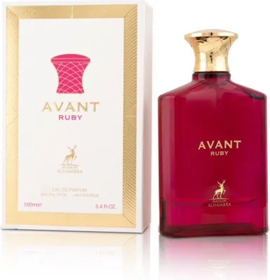 A perfume bottle and its box are displayed side-by-side against a white background.