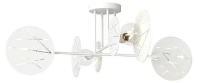 Immagine prodotto di Lampada a sospensione FRICK bianca 4xE27x20W in metallo, dimensioni: 31x86x86 cm, IP20, Emibig