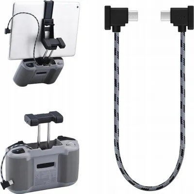 Image de Nylon-Otg-Übertragungskabel Für Dji Mavic Air 2 Mini 2 3 4 Pro Drohne - Dji Rc-N1 / N2 - Micro Usb 30Cm