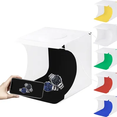 Zdjęcie produktu dla PULUZ Dual Light Light Box Mini 40Pcs LED Light Room Foliding Fotografia Oświetlenie Softbox Namiot Fotobudka Tło USB Cube Box Studio fotograficzne Light Box