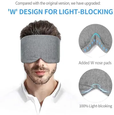 Handgefertigte lichtblockierende Schlafmaske - komfortable und weiche Augenmaske für Schlaf und Reisen