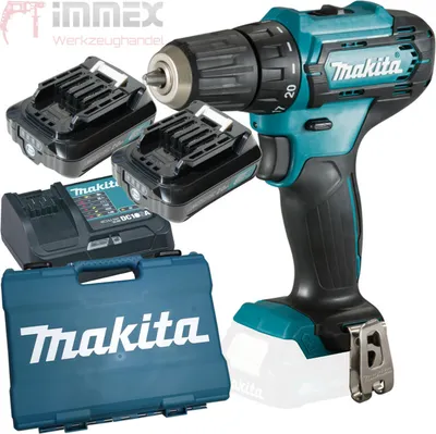 Produktbild von Makita DF333DSAE Akku-Bohrschrauber 12V, inkl. 2x 2,0Ah Akku und Netzteil