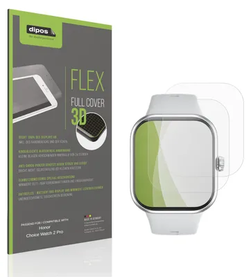 Produktbild von 2x Full Cover Schutzfolie matt für Honor Choice Watch 2 Pro Panzerfolie Anti-Shock