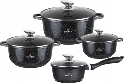 Produktbild von 8-Teiliges Granit Kochtopfset Topfset Geschirset Topf Zilner Zl-8529