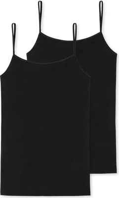 Produktbild von Schiesser Damen Spaghettitop 2-Pack 95/5 - schwarz - Größe 38