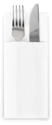 Produktbild von 50x Servietten Bestecktaschen 32 x 40 cm 1/8 -Falz AIRLAID Stoffähnlich