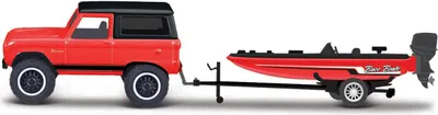 Zdjęcie produktu dla Maisto - Design Tow & Go, 1966 Ford Bronco Trailer with Bass Boat, 1:64