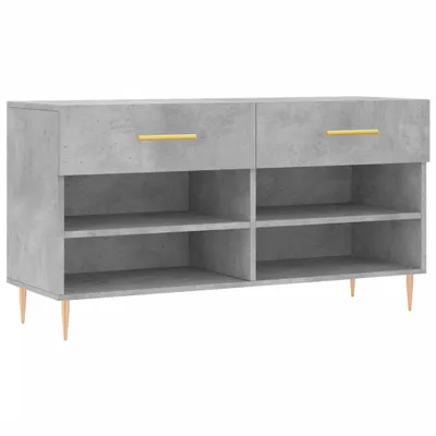 Produktbild von Schuhbank Betongrau 102x35x55 cm Holzwerkstoff