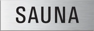 Produktbild von Schild - Sauna  | Türschild 240 x 80 mm Aluminium selbstklebend