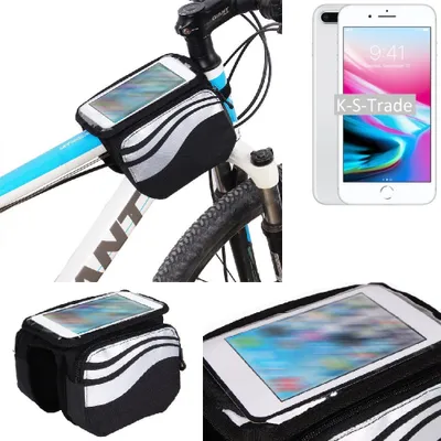 Produktbild von K-S-Trade Rahmentasche Fahrrad-Halterung kompatibel mit Apple iPhone 8 Plus Rahmenhalterung Fahrrad Handyhalterung Fahrradtasche Handy Smartphone