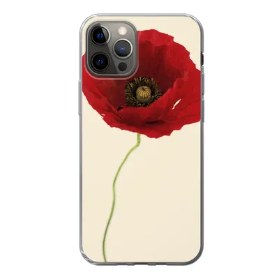 Produktbild von MuchoWow® Handyhülle Schutzhülle Hülle für iPhone 13 Pro Nahaufnahme einer roten Mohnblume Silikon Softcase Handy Hülle - Handy-Tasche