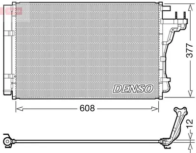 Zdjęcie produktu dla DENSO DCN43004 Skraplacz klimatyzacji Skraplacz klimatyzacji do KIA SOUL II (PS) +osuszacz