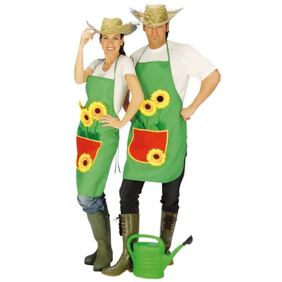 Produktbild von Gärtnerschürze mit Tasche u. Blumen