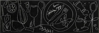 Produktbild von wash+dry Schmutzfangmatte Fine Dining - 60 x 180 cm